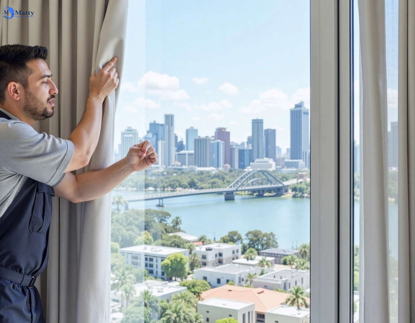 Professional curtain steam cleaning service anstead QLD by Matty Curtain Cleaning